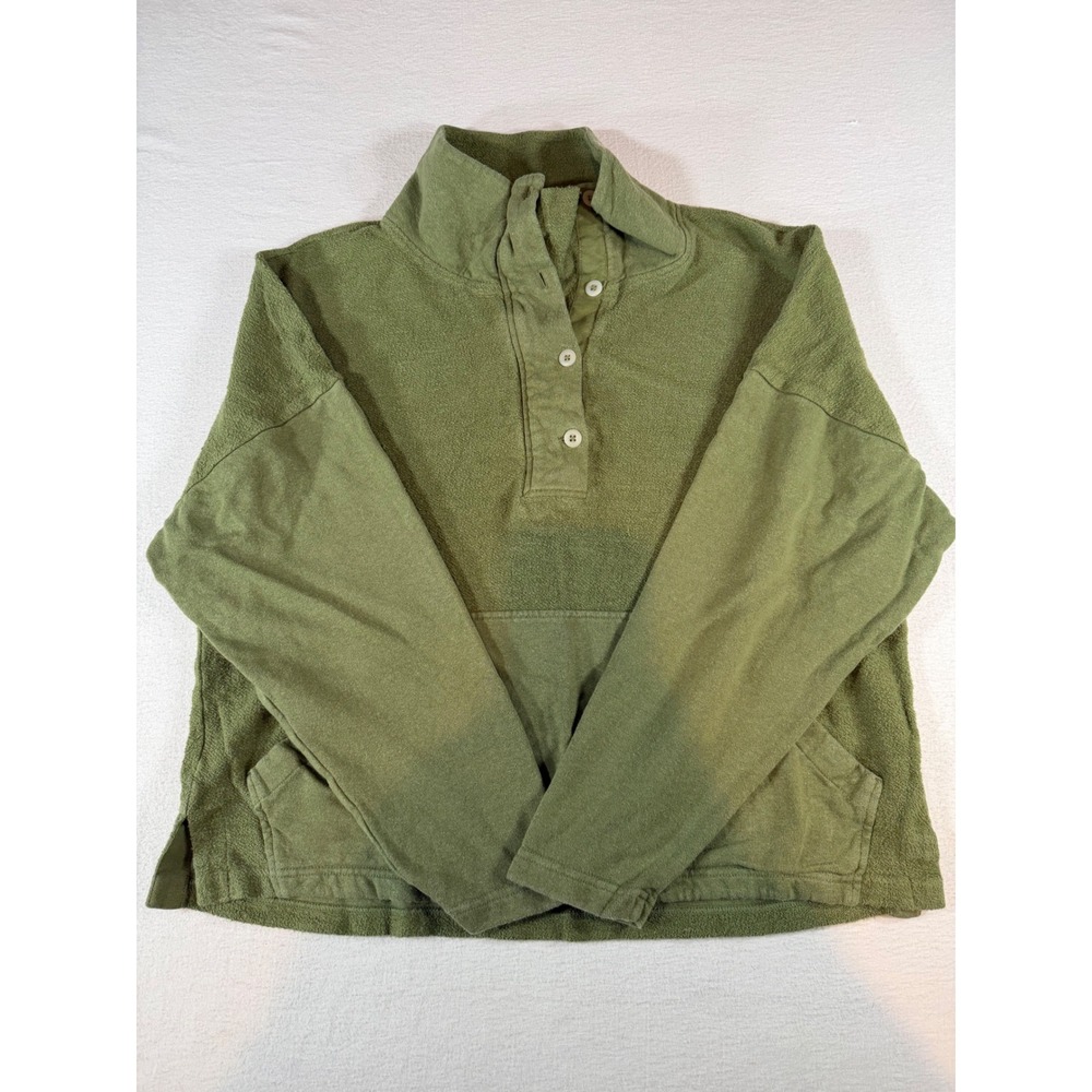 REI Co-op Wallace Lake Hemp Cotton Fleece Pullover Green Women's Large